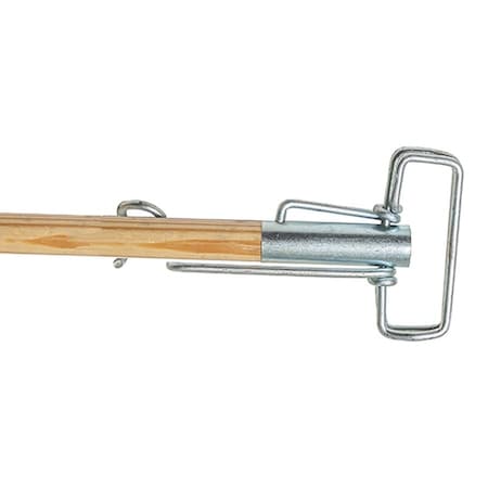 Metal Sure Grip Mop Handle - 60in Length - 1.13in Diameter - Metal - Brown